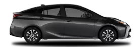 Experience luxury with the black 2019 Toyota Prius, ideal for private airport car hire.