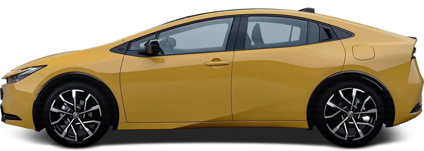 A yellow private car hire, showcasing the new Toyota Corolla